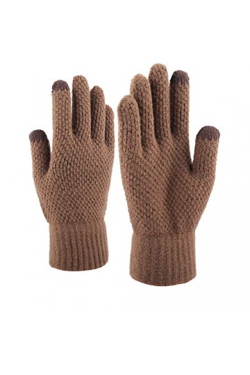NIUREDLTD Gants tricotés pour femme - Écran tactile - Gants en tricot - Automne - Hiver - Pour le ski - Protection contre le 