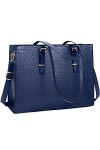 Lubardy Cabas Femmes Sac à Main Ordinateur 15.6 Pouces Grande Capacité PU Cuir Imperméable Sac Epaule Bandoulière Affaires Vo