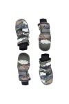 Moufles de ski pour enfants garçons et bébés - Imperméables - Motif camouflage - Chaudes - Pour lextérieur et lhiver - 2 pa