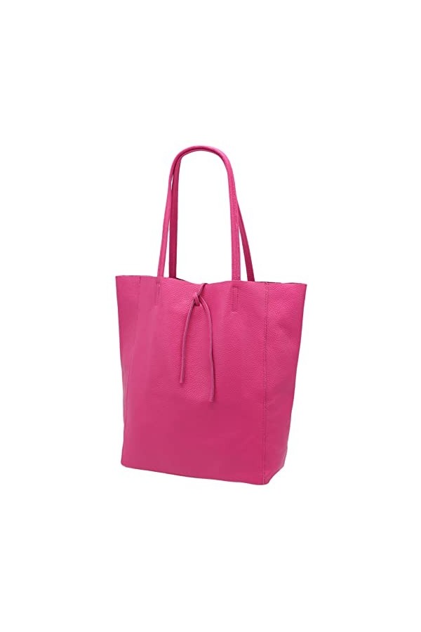 SH Leder ® Kora G266 Sac cabas en cuir de vachette véritable avec poche intérieure dans de nombreuses couleurs 37 x 29 cm, no