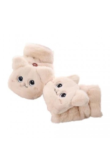 liraijei Mode Mignon Femmes Peluche Chaud Gant Lapin Moufles Doux Épais Mitaines Flip Gants L0B4 Flexible Filles Finger Winte