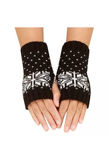 Gants dhiver en tricot Gants Cosplay Bras Doux Chaud Gants en Tricot Hiver Chaud Unisexe pour Moufles, Noir , taille unique