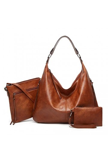 Eshow Sac à Main pour Femme Fille Sac Bandoulière Grande Capacité Sac Porté Epaule pour Quotidien École Lycée Université Trav