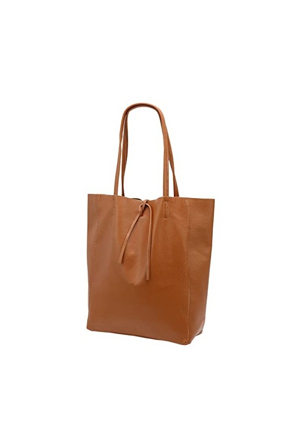 SH Leder ® Kora G266 Sac cabas en cuir de vachette véritable avec poche intérieure dans de nombreuses couleurs 37 x 29 cm, no