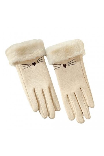 Moufles pour femme par temps froid - Gants dhiver chauffants faits à la main - Gants élégants pour femme - Gants chauds en t