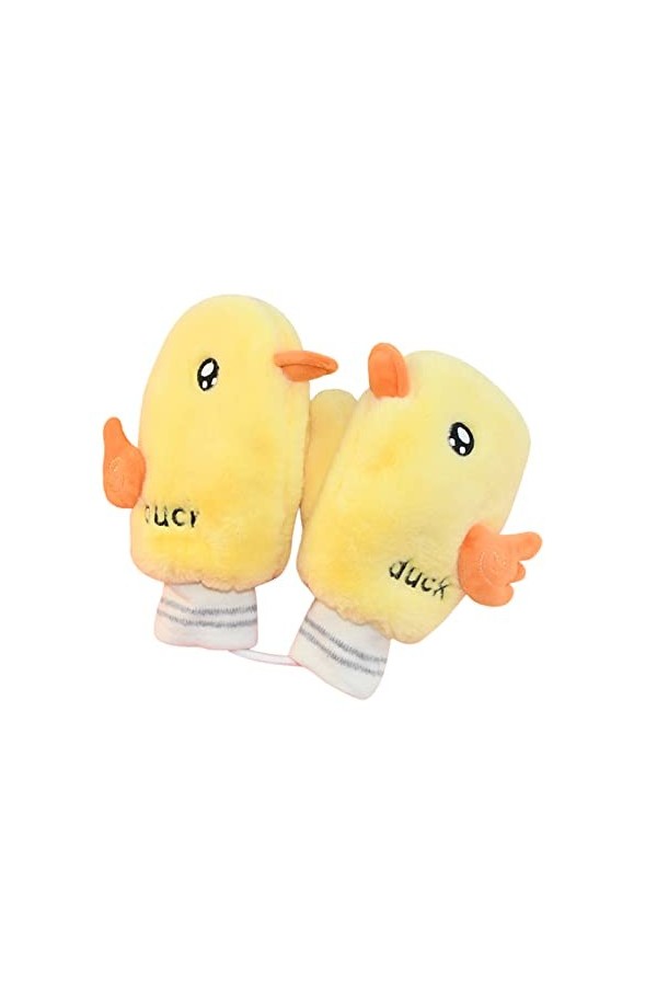 LOIJMK Moufles chaudes et mignonnes dhiver à col en plein air Gants de dessin animé Gants de canard doux Gants en coton Lour