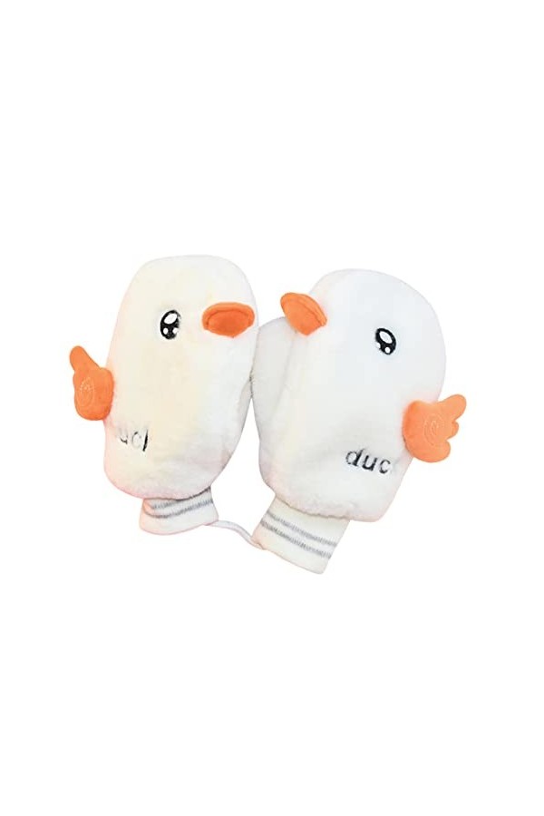 LOIJMK Moufles chaudes et mignonnes dhiver à col en plein air Gants de dessin animé Gants de canard doux Gants en coton Lour