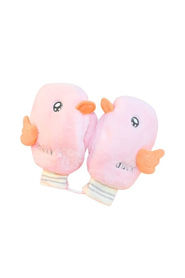 LOIJMK Moufles chaudes et mignonnes dhiver à col en plein air Gants de dessin animé Gants de canard doux Gants en coton Lour