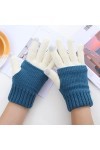 Gants tricotés chauds pour femmes et hommes, moufles dhiver pour garder au chaud, épissure imprimée, tricot, golf, équitatio