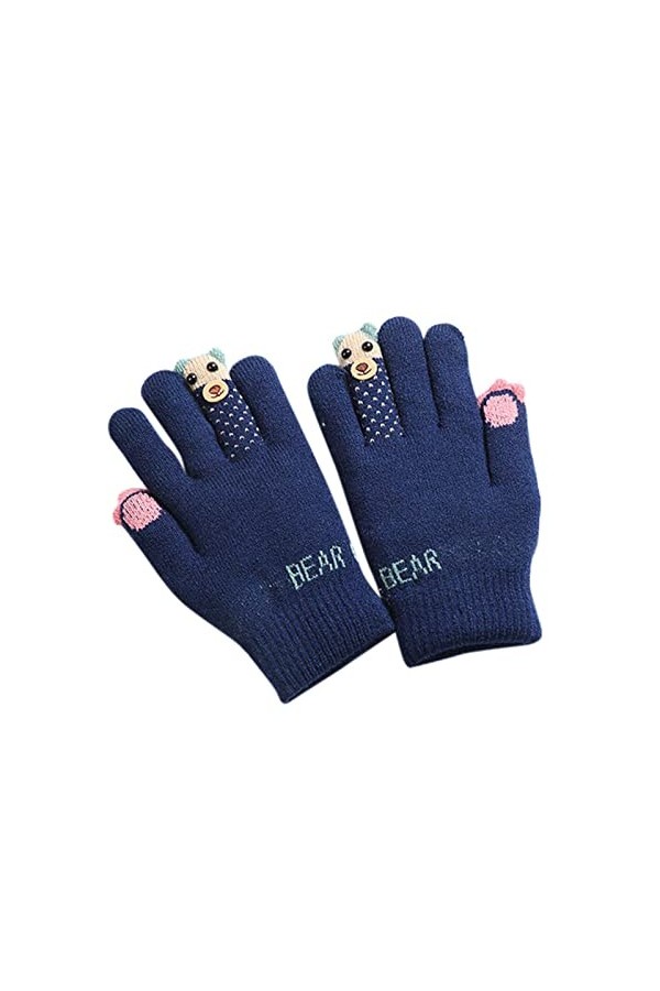 Jambières pour femme - Noir - En résille - Doigts complets - Pour le ski - Moufles pour bébé - Gants chauds - En polaire - Po