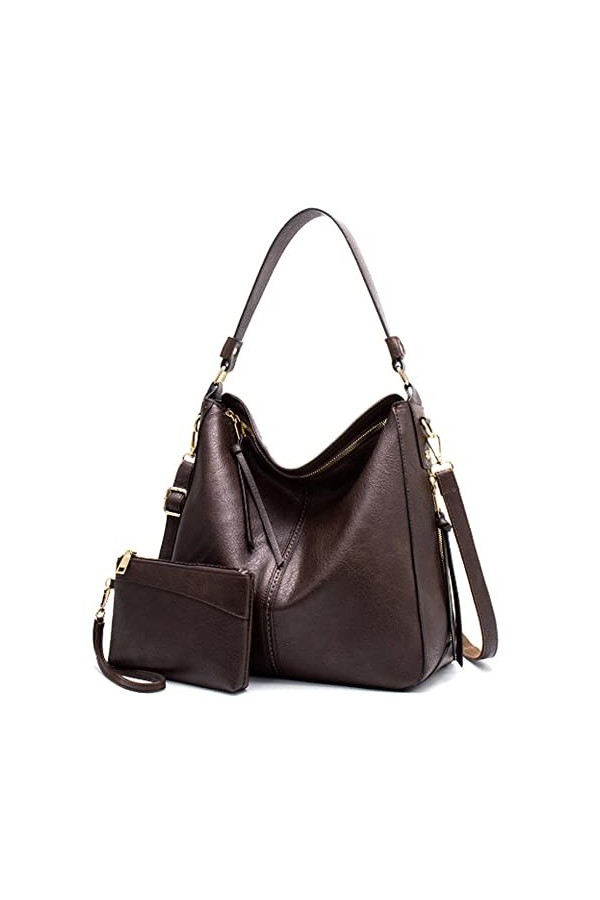 Eshow Sac Bandoulière Femme Porte Epaule Cuir Sac à Main