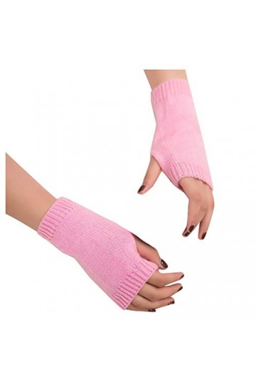 Mitaines tricotées sans doigts pour lhiver - Mitaines tricotées sans doigts - Manches extensibles - Pour femmes - Hiver - Au