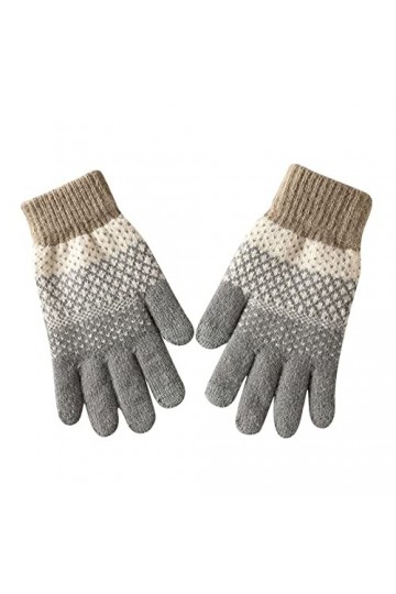 NIUREDLTD Gants Femme Homme Gants Femmes Moufles Tricotés Gants Automne Hiver Course Anniversaire pour Ski Chaud Confortable 