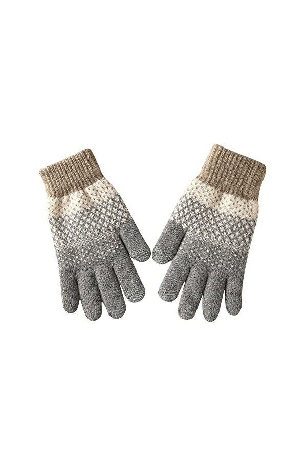 NIUREDLTD Gants Femme Homme Gants Femmes Moufles Tricotés Gants Automne Hiver Course Anniversaire pour Ski Chaud Confortable 