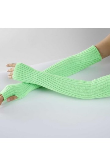 Gants Noirs Tricot Chauffant Solide Tricoté Longs Mitaines Moufles Costume Femme Diable, bleu, taille unique