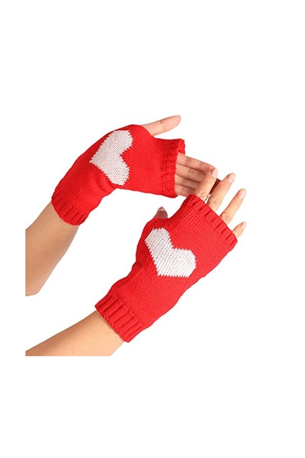 Mitaines Mitaines Hiver Doigts Vêtements Accessoires Gants Tricotés Manches pour Femmes Hiver Chaud Unisexe pour Moufles Doux