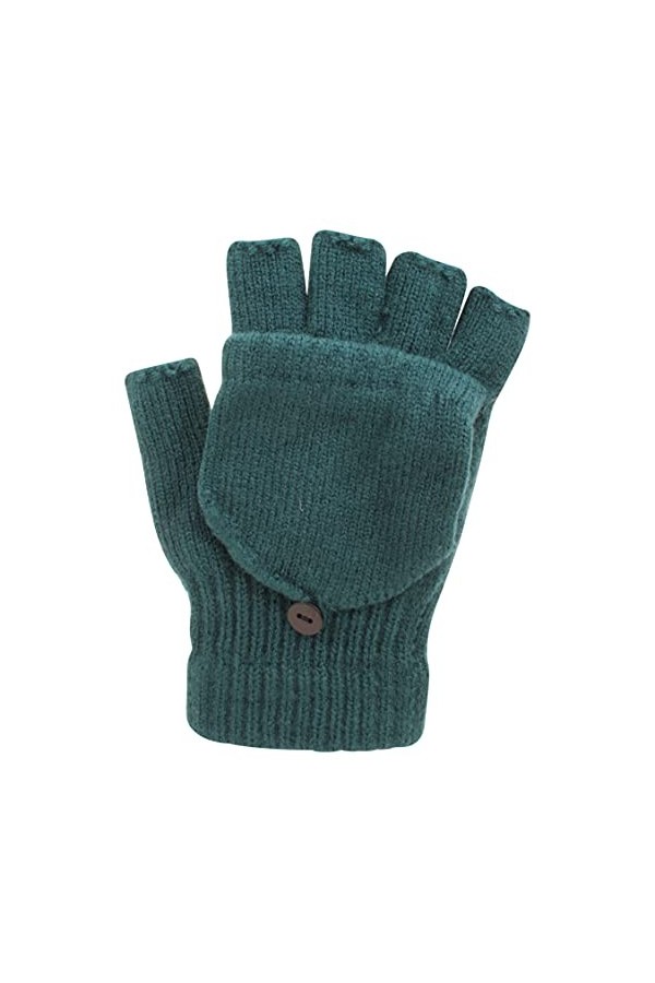 Atania Mitaines pour femme, Bleu sarcelle uni., taille unique