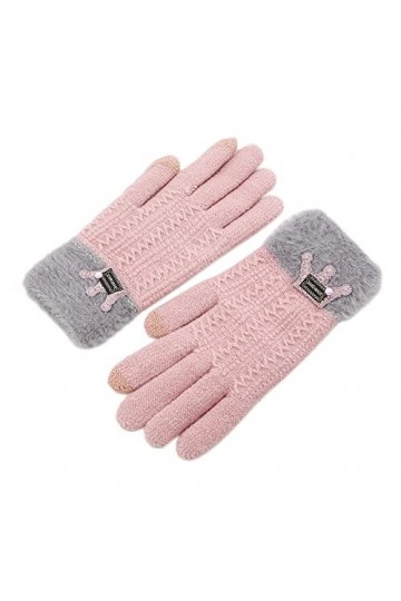 NIUREDLTD Gants dhiver pour femme - Moufles extensibles - Gants tricotés chauds - Coupe-vent - Gants de sport - Vélo pour fe