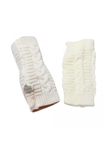 Gants dhiver en tricot pour femme - Noir - Mitaines tricotées - Gants tricotés - Gants tricotés - Hiver automne - Unisexe - 