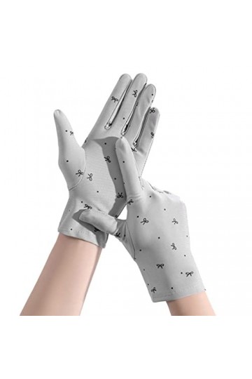 KieTeiiK 1 paire de gants de protection solaire pour femme court printemps été cycliste moufles respirantes élastiques pour s