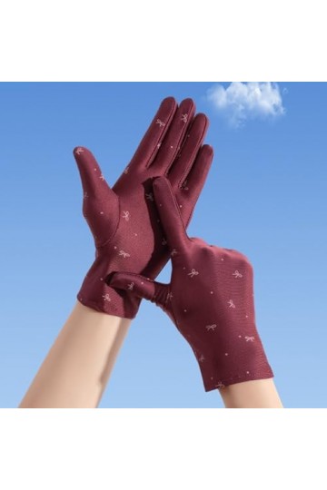KieTeiiK 1 paire de gants de protection solaire pour femme court printemps été cycliste moufles respirantes élastiques pour s