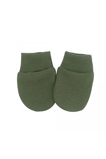 Moufles unisexes en coton pour bébé de 0 à 6 ans, gants anti-griffures, gants pour femmes vert militaire, taille unique 