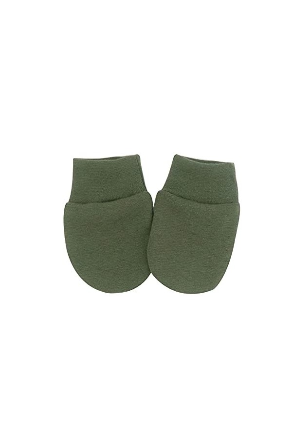 Moufles unisexes en coton pour bébé de 0 à 6 ans, gants anti-griffures, gants pour femmes vert militaire, taille unique 