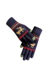TIFIY Gants de Noël Unisexe Extra Chaud Épaissir en Peluche Mignon Hiver Thermique Câble Tricot Moufles à Écran Tactile Gants