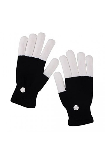 Moufles pour femme par temps froid - Gants colorés pour femme - Demi-doigt lumineux - Cadeau dHalloween pour homme - Gants d