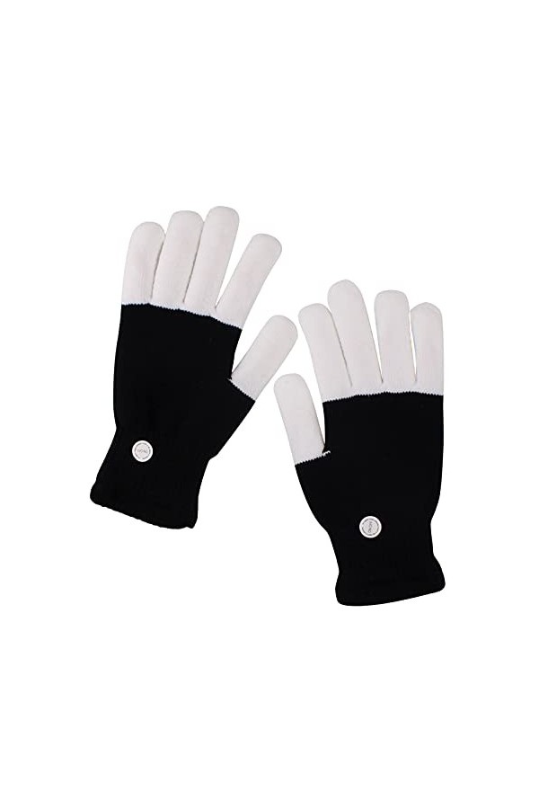 Moufles pour femme par temps froid - Gants colorés pour femme - Demi-doigt lumineux - Cadeau dHalloween pour homme - Gants d
