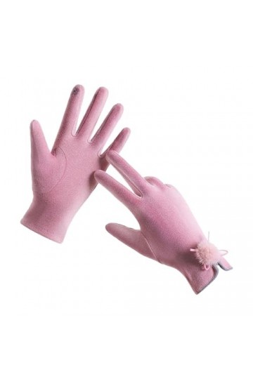 Gants chauds pour femme - Automne et hiver - Polaire chaude - Fourche ouverte - En vison - Gants de cyclisme en plein air - G