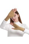 Gants dhiver chauds en peluche brodée avec bonhomme de neige pour femme Caractéristiques : Moufles isolées par temps froid, 