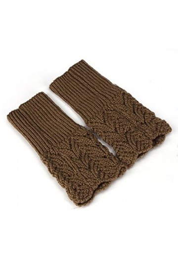 Mitaines dhiver chaudes pour femme en tricot paragraphe demi-mitaines pour femme par temps froid kaki, taille unique 