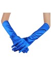 Gants de fête longs en satin pour femme, pour mariage, bal de fin dannée, opéra, mariage, cadeau de Noël bleu, taille uniqu