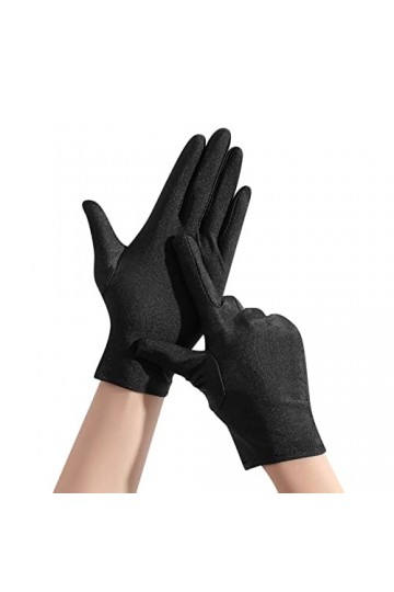Gants unisexes en soie de glace pour la pêche et léquitation, pour temps froid D-noir, taille unique 
