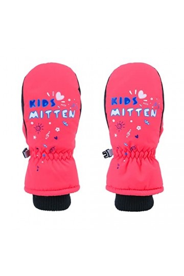 Gants de ski imperméables et chauds pour enfants - Gants dhiver pour écran tactile - Gants respirants pour tout-petits, bleu