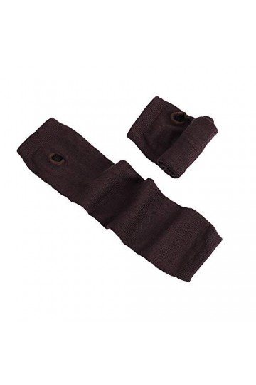 Gants sans Doigts pour Femmes,Mode Longue Couverture De Bras De Gant Classique Doux Rayé sans Doigts en Coton Long Bracelet,C