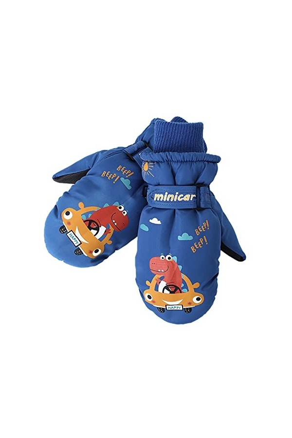 Gants moufles dhiver pour femmes et enfants - Gants chauds et mignons imprimés - Gants déquitation doux et coupe-vent - Mou