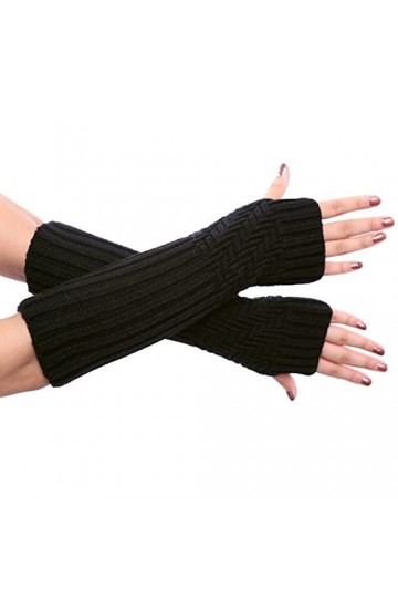 Mitaines dhiver tricotées sans doigts pour lhiver - Gants dhiver en tricot - Moufles sans doigts pour femme - Doux et chau