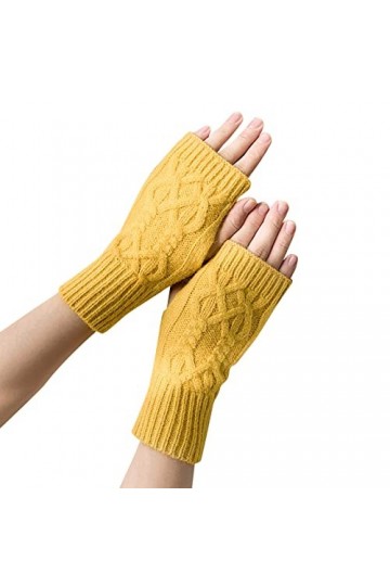 Mitaines sans doigts Poignet Vêtements Accessoires Gants dhiver Tricotés Poignet Noir Jambe Longue Chauffe-mains Moufles Dou