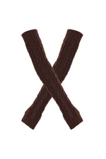 Gants longs en laine épaisse et chaude à 8 manches de personnage, manches dautomne et dhiver, manches tricotées pour femmes