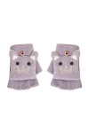 DUHGBNE Garçons Top Flip Gants Cartoon avec Moufles pour tout-petits Doigts Laine Semi-hiver Cabrio Cover Gants Cachemire Gan