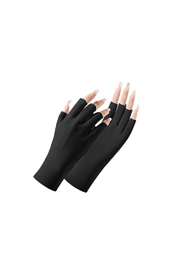 CUTeFiorino Gants dété noirs - Protection de conduite - Gants dextérieur pour femme - Gants de protection - Gants de soleil