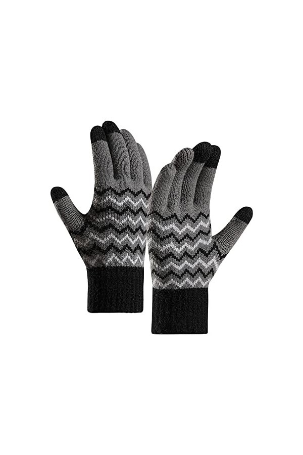 Gants Femme Doublure Polaire Gants dhiver Moufles Chaudes Écran Tactile Matériau Extensible Gants Gants de Vélo pour Temps F