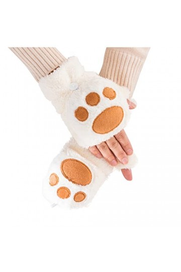 Mitaines De Griffe De Chat, Gants Sans Doigts En Polaire, Gants En Molleton Mignon Plus, Gants De Mitaine Sans Doigts De Patt
