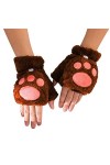 Mitaines De Griffe De Chat, Gants Sans Doigts En Polaire, Gants En Molleton Mignon Plus, Gants De Mitaine Sans Doigts De Patt