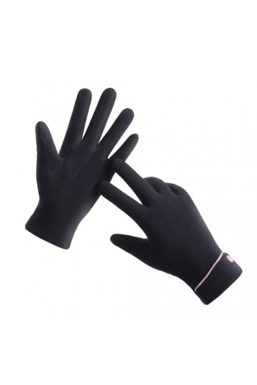 Gants chauds dautomne et dhiver en polaire chaude à bouton unique pour le cyclisme et la conduite en plein air - Moufles ch