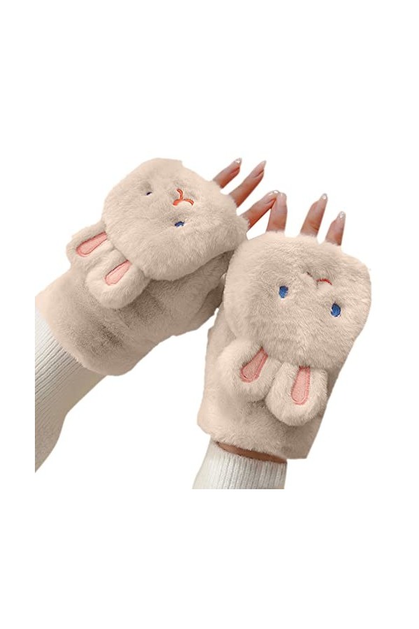 YANFJHV Gants dhiver pour femme - Moufles en dentelle - Pour enfants, vert, taille unique