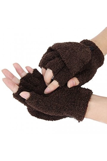 EMAlusher Gants dhiver chauds pour femme - Gants au crochet rétro - Moufles brodés - Mode dhiver - Gants chauds - Moufles é