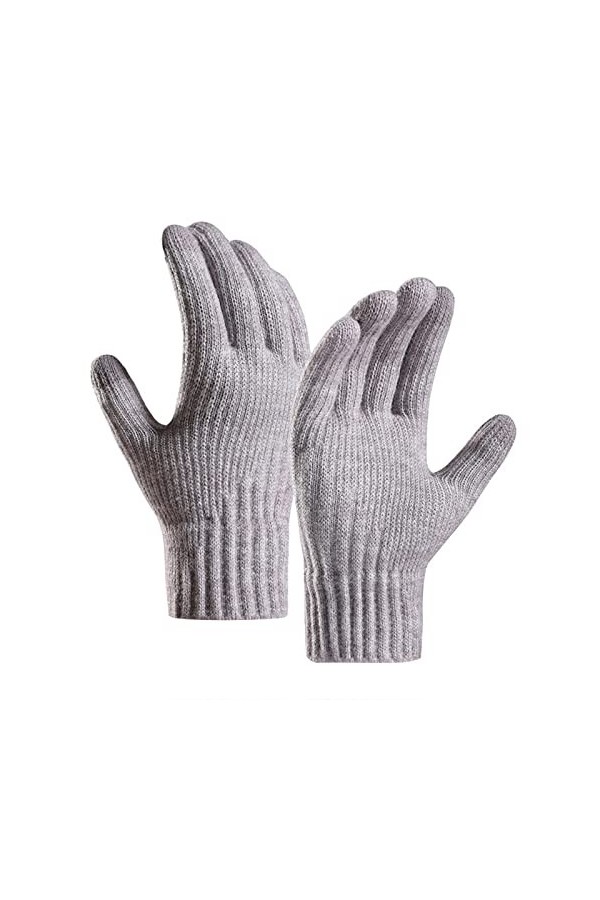 CreoQIJI Ensemble de bas en latex pour femmes dhiver pour garder au chaud Gants tactiles tricotés poignets élastiques doux G